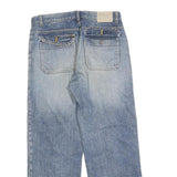 GIO Mens Jeans Blue Relaxed Straight Denim Light W32 L28 Casual Comfort Zip