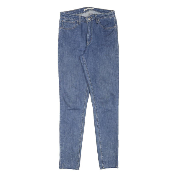 LEVI'S Womens Slim Blue Denim Jeans W29 L31 Cotton Blend Zip Skinny Fit
