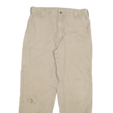 CARHARTT Mens Loose Beige Cotton Blend Workwear Trousers W38 L34 Utility Pocket