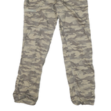 Mens Cotton Blend Classic Camouflage Trousers W30 L31 Zip Closure Casual