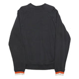 NIKE Mens Black Logo Crew Neck L Sweatshirt Cotton Blend Comfortable Casual