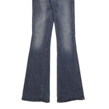 DIESEL Womens Blue Slim Flared Denim Medium Woven W23 L32 Stylish Jeans