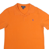 POLO RALPH LAUREN Mens Orange Cotton Polo Shirt XL Classic Fit Embroidered Logo