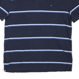 TOMMY HILFIGER Mens Blue & White Striped Short Sleeve Polo Shirt 2XL