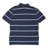 TOMMY HILFIGER Mens Blue & White Striped Short Sleeve Polo Shirt 2XL
