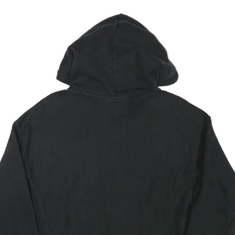 CHAMPION Mens Black Hoodie M Cotton Blend Pullover Sweatshirt With Logo