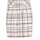 MAX MARA Womens White & Pink Checked Sleeveless Knee Length Dress Polyester L