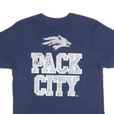 DELTA Mens Blue Nevada Wolf Pack Graphic T-Shirt L Short Sleeve Crew Neck