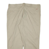 DICKIES Mens Regular Fit Beige Cotton Blend Straight Leg Trousers W42 L28
