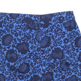 BODEN Womens Blue & Navy Floral Mini Linen Button Skirt UK 12 Stylish Summer