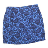 BODEN Womens Blue & Navy Floral Mini Linen Button Skirt UK 12 Stylish Summer