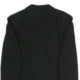 Mens Black Double Breasted Formal Jacket XL Polyester Blend Satin Lapel Button