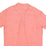 TOMMY HILFIGER Mens Orange Linen Shirt 2XL Casual Button Down Summer