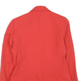 AROMA PARIS Womens Red Blazer Jacket M Woven Button Closure Classic Fit