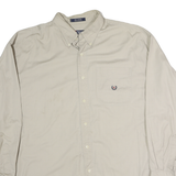 CHAPS RALPH LAUREN Mens Beige XL Cotton Button Down Shirt Classic Fit