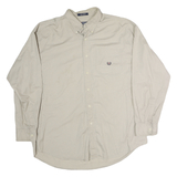 CHAPS RALPH LAUREN Mens Beige XL Cotton Button Down Shirt Classic Fit