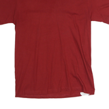 RUSSELL ATHLETIC Mens Red T-Shirt M Short Sleeve Crew Neck Plain Cotton Casual