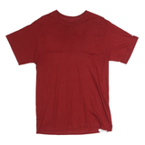 RUSSELL ATHLETIC Mens Red T-Shirt M Short Sleeve Crew Neck Plain Cotton Casual