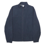 STARTER Mens Navy Blue Casual Jacket M Polyester Plain Zip Long Sleeve