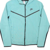 NIKE Mens Blue Pullover S Zip Up Hooded Sports Hoodie Activewear