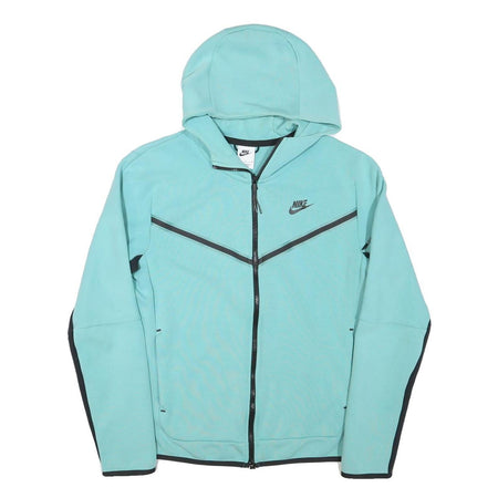 NIKE Mens Blue Pullover S Zip Up Hooded Sports Hoodie Activewear