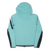 NIKE Mens Blue Pullover S Zip Up Hooded Sports Hoodie Activewear
