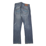 LEVI'S Womens Regular Fit Straight Blue Denim Jeans W30 L32 Button Cotton Blend