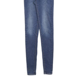 LEVI'S Womens Slim Blue Denim Slim Skinny Cotton Blend Zip W25 L32 Skinny Fit