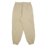 DROP Womens Beige Relaxed Drawstring Cargo Trousers W28 L27 Casual Cotton Blend
