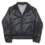 PUMA Womens Black Pink Track Jacket S Polyester Zip Sports Casual Athletic