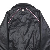 PUMA Womens Black Pink Track Jacket S Polyester Zip Sports Casual Athletic