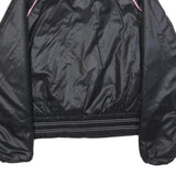 PUMA Womens Black Pink Track Jacket S Polyester Zip Sports Casual Athletic