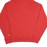 CHAMPION Mens Red Pullover Hoodie M Cotton Blend Classic Logo Casual Wear