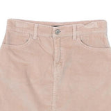 BRANDY MELVILLE Womens Beige Mini Corduroy Plain Skirt S Casual Everyday Style