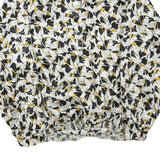 DA-RUE OF CALIFORNIA Womens Black & White Floral Blouse Long Sleeve Collared L