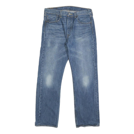 LEVI'S 501 Mens Blue Regular Straight Denim Medium W33 L30 Button Closure Jeans