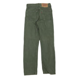 LEVI'S 501 Mens Jeans Green Regular Straight Denim W27 L27 Classic Button Fly