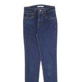 LEVI'S 721 Womens Jeans Blue Slim Skinny Denim Medium W26 L32 Stretch Zip