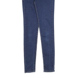 LEVI'S 721 Womens Jeans Blue Slim Skinny Denim Medium W26 L32 Stretch Zip