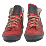 FREE LANCE Womens Red & Black Lace-Up Leather High Top Trainers UK 7 Casual