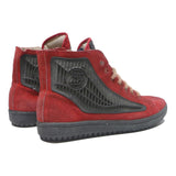 FREE LANCE Womens Red & Black Lace-Up Leather High Top Trainers UK 7 Casual