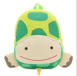 Anypack 3D Green Turtle School Backpack - Kids Plush Animal Bag