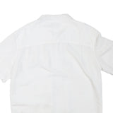 ISLAND SHORES Mens White Cotton Blend Shirt L Relaxed Fit Casual Summer