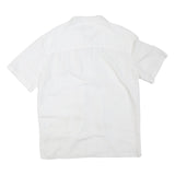 ISLAND SHORES Mens White Cotton Blend Shirt L Relaxed Fit Casual Summer