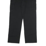 WRANGLER Mens Black Cotton Relaxed Straight Trousers W36 L34 Workwear Cargo