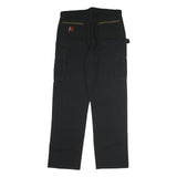WRANGLER Mens Black Cotton Relaxed Straight Trousers W36 L34 Workwear Cargo