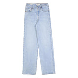 LEVI'S Womens Regular Fit Straight Leg Denim Light Blue Cotton Blend Button W26