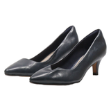 CLARKS Pump Heels Blue Leather Womens UK 4