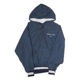 HARVARD CLOTHING Mens Navy Blue Captain Andi 96 Zip Hooded Polyester Jacket M