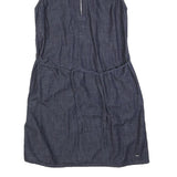 TOMMY HILFIGER Womens Blue Denim Sleeveless Day Dress Cotton Blend L Casual